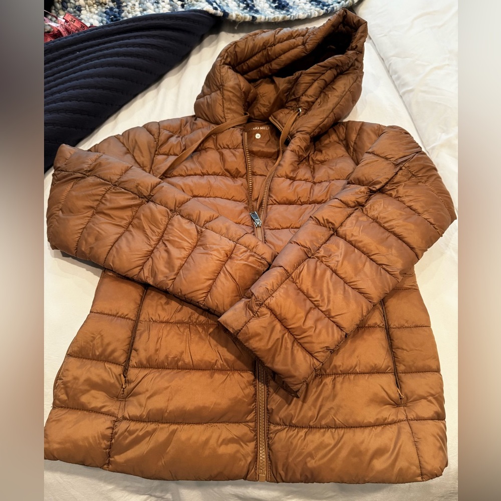 ANTONIO MELANI TAN PUFFER COAT SIZE M
